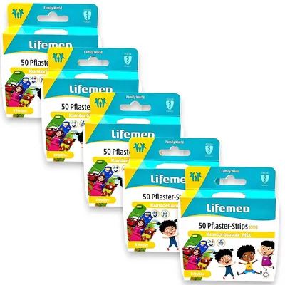 Produktbild von 5x Lifemed Wundpflaster Kids Mix 5x 50 Stück