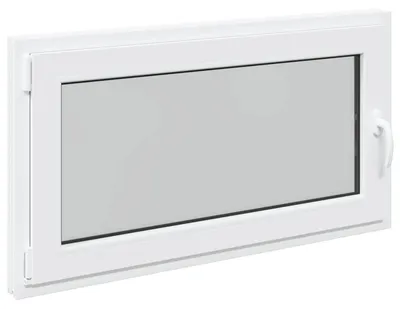 Zdjęcie produktu dla Okno piwniczne vidaXL RISOR 110 x 70 cm, PVC i szkło, białe