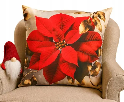 Produktbild von Markizeta Weihnachts Kissenbezug Dekorativ Weihnachtsstern Velours