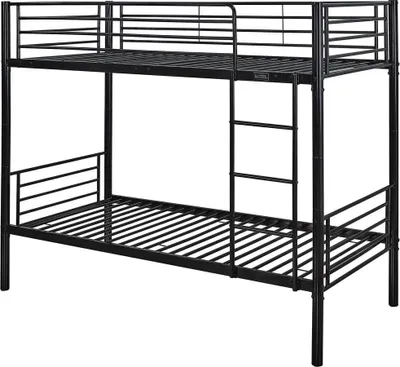 Immagine prodotto di Letto a castello "ADAM" - 90 x 190 cm - Metallo - Nero