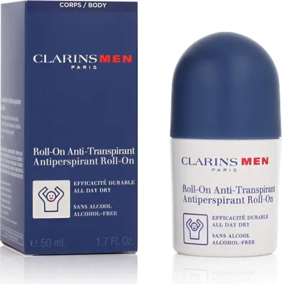 Productafbeelding van Clarins ClarinsMen Antiperspirant Deodorant Roll-on, voor mannen, antitranspirant, roll-on deodorant, verpakking, 50 ml, geschikt voor alle huidtypes