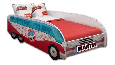 Image de ACMA lit d'adolescent lit d'enfant lit de voiture junior lit de camion kit complet avec matelas sommier à lattes et protection contre les chutes 160x80, 11