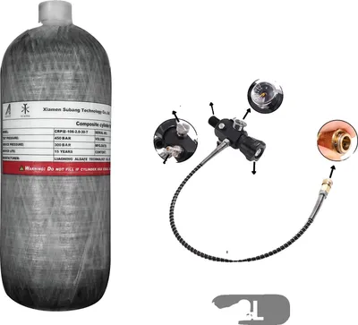 Productafbeelding van Hoogdruk luchttank, 2 liter inhoud, lichtgewicht ontwerp, 2 liter met A-ventiel