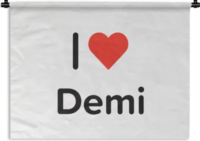 Produktbild von MuchoWow® Wandteppich Wandbehang Ich liebe - Demi - Girl 60x45 cm Tapisserie Dekoration Wandtuch - Das Schlafzimmer