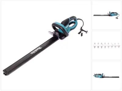 Zdjęcie produktu dla Makita UH6580, 65 cm, Podwójne ostrze, 2,8 cm, 3000 spm, 1500 spm, Czarny, Turkusowy