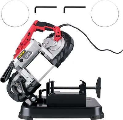 Produktbild von Bandsäge 12,7 cm Schnittgröße 1100 W 10 A Sägeband aus Stahl Eisensäge mit 127 mm Max. Schnittkapazität (ohne Sockel) 137,8-472,4 Fuß pro