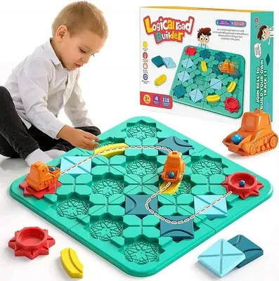 Obrázok produktu pre Logická Hra Doska Puzzle Labyrint Postaviť Cestu Pre Darčekové Bloky