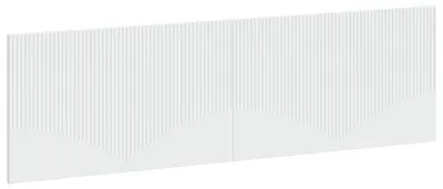 Image de vidaXL Tête de lit murale HOORN, blanche, en bois composite