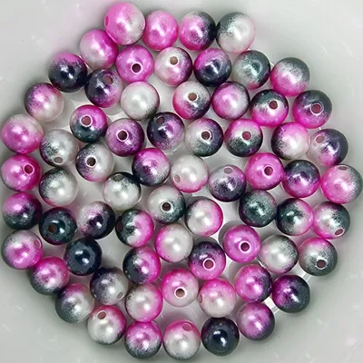 Produktbild von Wachsperlen bunt schimmernd ca. 100 Stück, 10mm, lila, blau, weiß