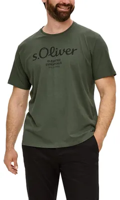 Productafbeelding van s.Oliver katoenen T-shirt met logo-opdruk