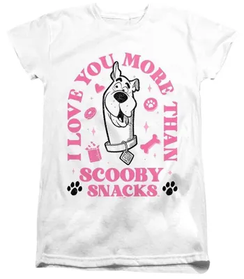Produktbild von Scooby Doo - "Scooby Snacks Are My Valentine" T-Shirt für Damen, Anliegend TV36126 (XL) (Weiß), KI-generiertes Bild