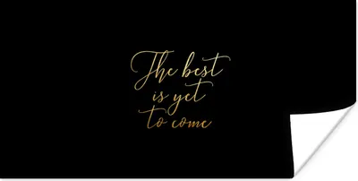 Produktbild von MuchoWow® Poster Motivation - Gold - Schwarz - Zitat 40x20 cm - Poster für die Wand - Poster Schlafzimmer