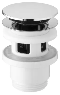 Immagine prodotto di Set di scarico 5/4", click-clack, tappo grande, 32-52 mm, ABS/cromo