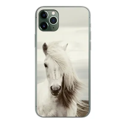 Produktbild von MuchoWow® Handyhülle Schutzhülle Hülle für iPhone 11 Pro Max Pferd - Strand - Mähne Silikon Softcase Handy Hülle - Schutz