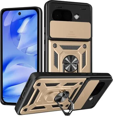Obrázok produktu pre Puzdro pre Google Pixel 9a - Zadný kryt s posúvačom fotoaparátu Phonesta CamShield - Zlatá