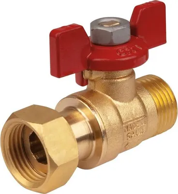 Immagine prodotto di Mini Valvola A Sfera 1/2 Giro Dado X1/2 Rosso