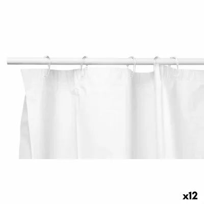 Obrázek produktu pro Sprchový závěs bílý polyethylen EVA 180 x 180 cm (12 kusů)