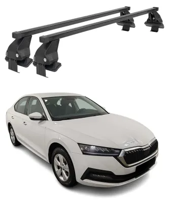 Produktbild von Menabo Dachträger Grundtäger für Skoda Octavia mk4 2020-2025 50kg Stahl Schwarz, KI-generiertes Bild
