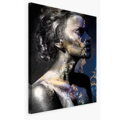 Zdjęcie produktu dla STYLERObraz na płótnie CANVAS SILVER BLUE&G 70x100