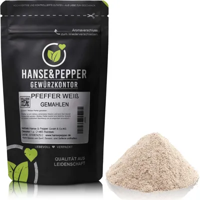 Produktbild von 250g Pfeffer Weiß - gemahlen