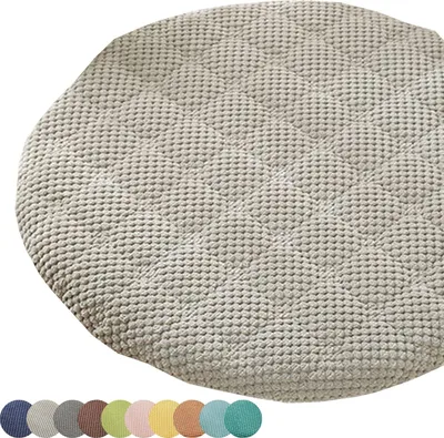 Produktbild von Rundes Stuhlkissen 45 cm, Modell 9, waschbar, Sitz-/Fußstütze, für drinnen und draußen, 40/45/30 cm