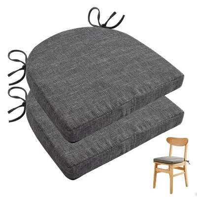 Sitzkissen-Set 2er-Pack 42x43x5cm dunkelgrau