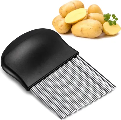Produktbild von Comforty Wellenschneider Gemüse Kinder, Pommes Wellenmesser, Pommesschneider, Riffelmesser Edelstahl für Pommes Kartoffeln Gemüse