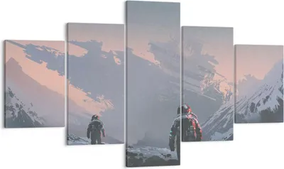 Produktbild von Bild auf Leinwand - Leinwandbild - Kosmos Planet - 125x70cm - Wand Bild - Wanddeko - Wandbilder - Leinwanddruck - Bilder - Kunstdruck - Wanddekoration - Leinwand bilder - Wandkunst - EA125x70-3906