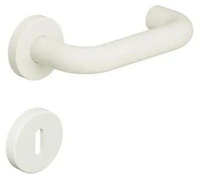 Produktbild von HEWI 111 Rosetten Türdrückergarnitur reinweiß matt (Lochung: BB) Lochung: BB
