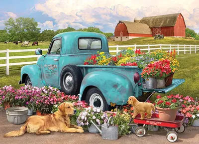 Image de Cobble Hill Puzzle 1000 Teile - Blumenwagen Jigsaw Puzzle
