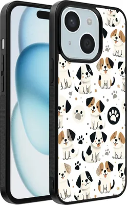 Produktbild von Handyhülle passend für iPhone 15 mit Hundedruck - TPU Back Cover Case Dog Design
