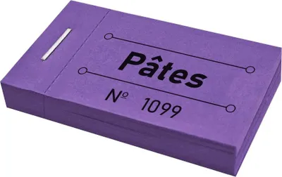 Image de Carnet de tickets pâtes - 250 tickets