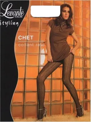 Immagine prodotto di Collant donna LEVANTE lavorato bordo elastico soft comfort articolo CHET COLLANT, 1/2 - S/M, Poliammide 81%,Spandex 19%