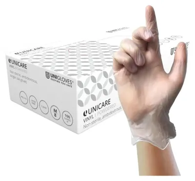 Produktbild von Vinyl Handschuhe Grösse Xl Unigloves 100 Stück
