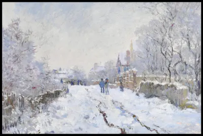 Immagine prodotto di Poster 91,5x61cm Neve ad Argenteuil, Monet Vintage per il salotto