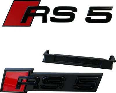 Immagine prodotto di Originale Audi Black Edition RS5 PACKAGE Emblema griglia radiatore nero + posteriore 8T 8F F5