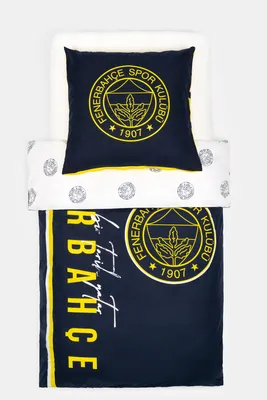FOCO Set Copripiumino Singolo E Federa Manchester United - Motivo A Righe, 135x200 Cm, 50x75 Cm