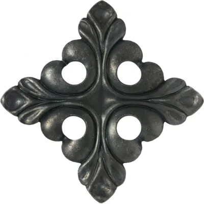 Produktbild von UHRIG Dekorative Rosette aus Stahl Schmiedeeisen Ornament Eisen-Kunst