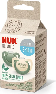 Produktbild von Nuk For Nature Silicone Soother Green 6 to 18m x2