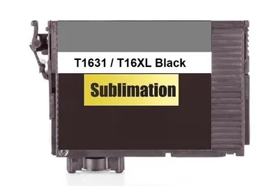 Produktbild von Druckerpatrone mit Sublimationstinte T16 XL, T1631 black kompatibel mit Epson Workforce WF-2010 2110 2510 2520 2530 2540 2630 2650 2660 2750 2760