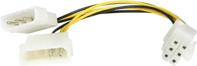Immagine prodotto di StarTech.com Cavo adattatore alimentazione Scheda video PCI Express - LP4 a 6 Pin - 15cm