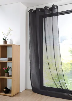 Verdunkelungsvorhang 140x280 cm, Polyester, Schwarz, 1 Stück