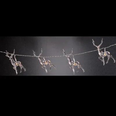 2 Stück LED Lichterkette Hirsch mit je 10 LED