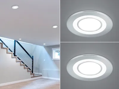 Produktbild von LED Decken Einbauleuchte Set Silber Einbaustrahler Ø 8,2cm Flurbeleuchtung