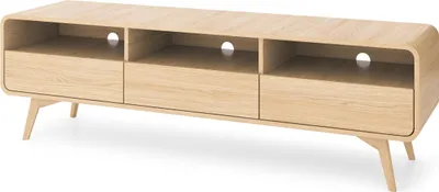 Produktbild von BETTSO RTV Schrank VELION 180 cm - modern, TV-Tisch mit 3 Schubladen, Eiche matt