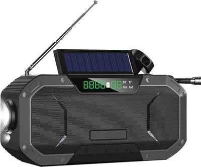 Produktbild von Handkraankoppelbare Weerradio mit 5000mAh Ladegerät und Blitzlicht für Sturm, Camping und Outdoor-Überleben