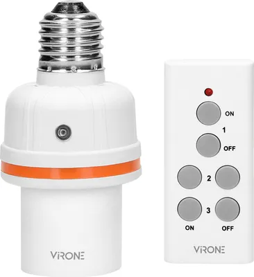 Zdjęcie produktu dla Oprawka VIRONE RS-6, pilot zdalnego sterowania, E27, biała