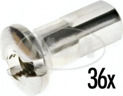 Produktbild von MZ Simson Set Speichennippel M3, 36x, verchromt - z.B. für SR1, SR2, KR50, SR2E, RT125