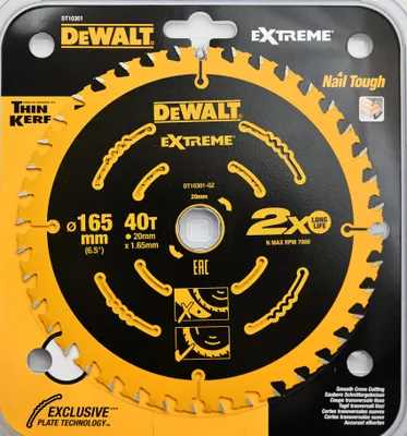 Zdjęcie produktu dla Dewalt piła tarcz.165x20mmx40z