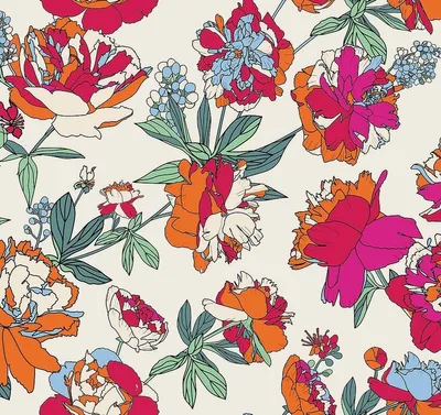 Produktbild von OUTDOOR DEKOSTOFFE OXFORD - Motiv rosa Blüten auf hellem Hintergrund I DR240